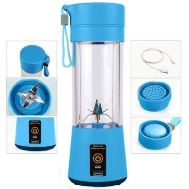 Mini Portable Blender Shake Take Juice Cup - 6 Blades, Rechargeable Battery, USB