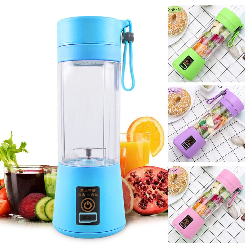 Mini Portable Blender Shake Take Juice Cup - 6 Blades, Rechargeable Battery, USB