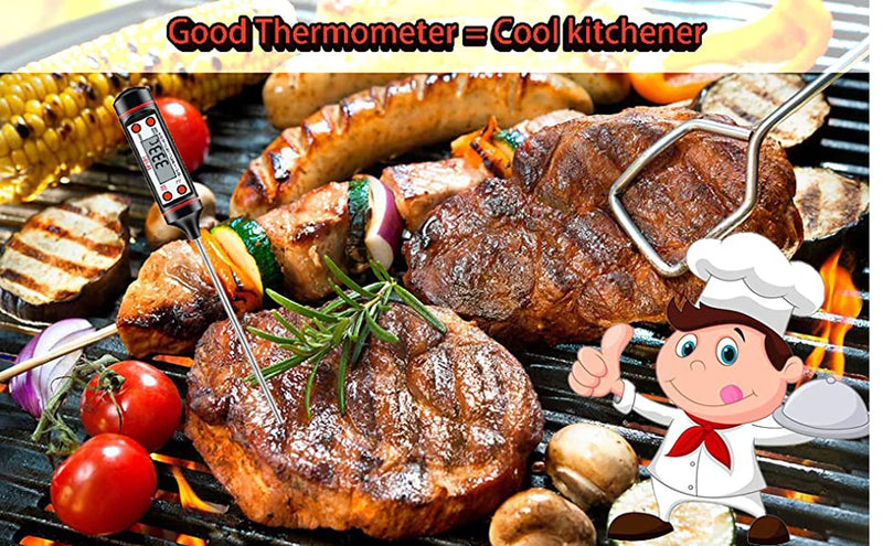 New Professional Digital Kitchen Thermometer Barbecue Water Oil Cooking Meat Food Thermometers 304 Stainless Steel Probe Tools