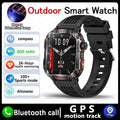 New For Huawei Xiaomi Military GPS Smart Watch Men Flashlight Compass Waterproof Outdoor Sport Tracker Bluetooth Call Smartwatch