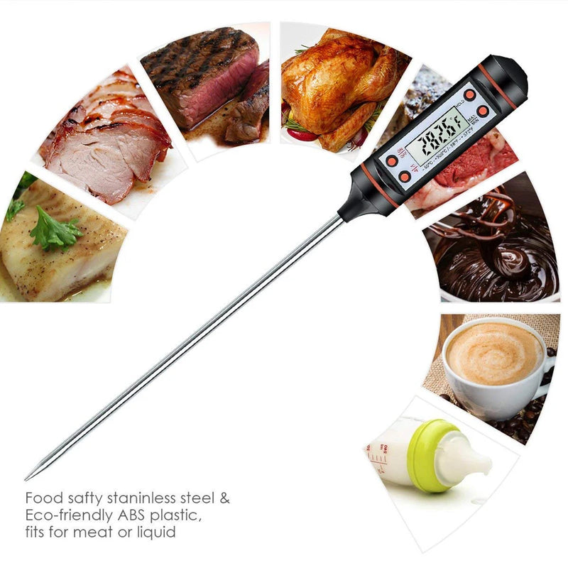 New Professional Digital Kitchen Thermometer Barbecue Water Oil Cooking Meat Food Thermometers 304 Stainless Steel Probe Tools