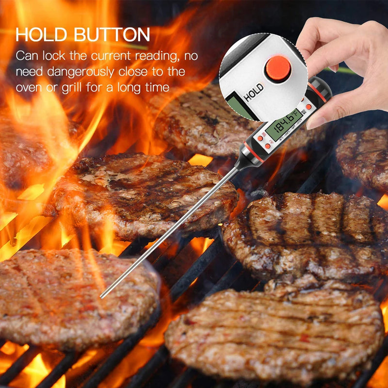 New Professional Digital Kitchen Thermometer Barbecue Water Oil Cooking Meat Food Thermometers 304 Stainless Steel Probe Tools